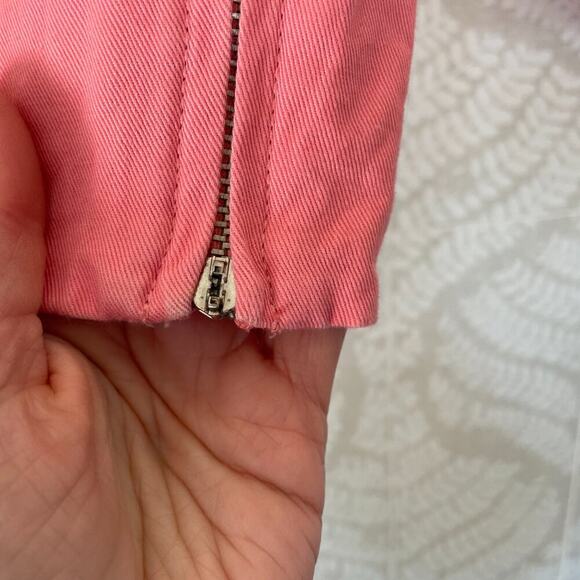 VTG Y2K Pink Cotton Evan-Picone Moto/Utility Style Zip Up Jacket, Size S - Picture 12 of 12